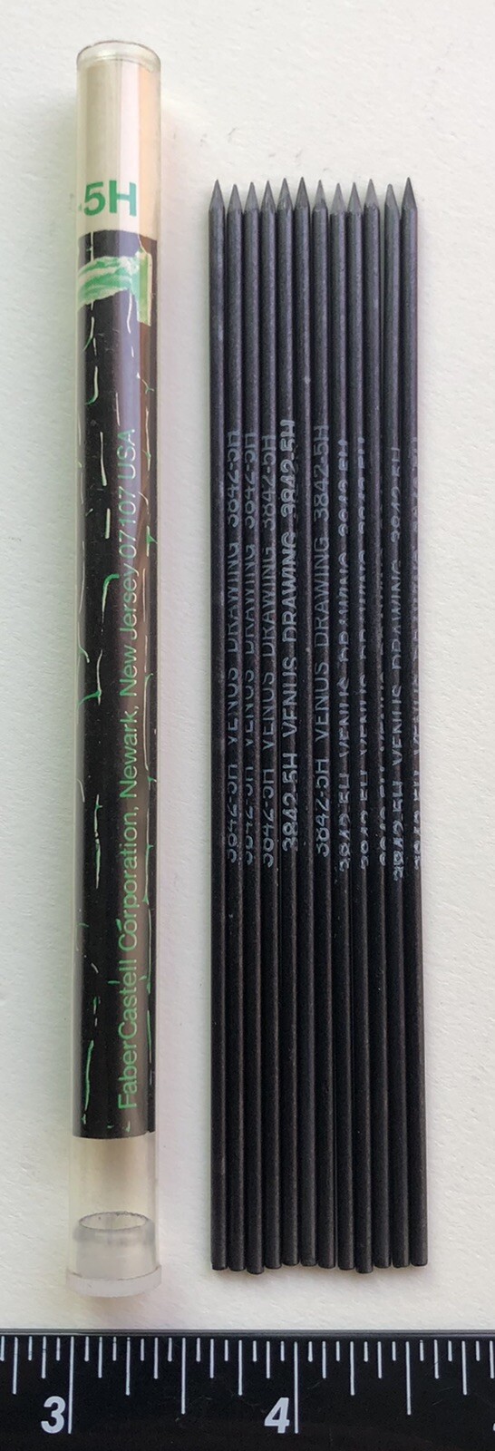 Vintage Faber Castell VENUS 3842 Drawing 2mm 5H Leads NOS Tube Of 12 NJ USA