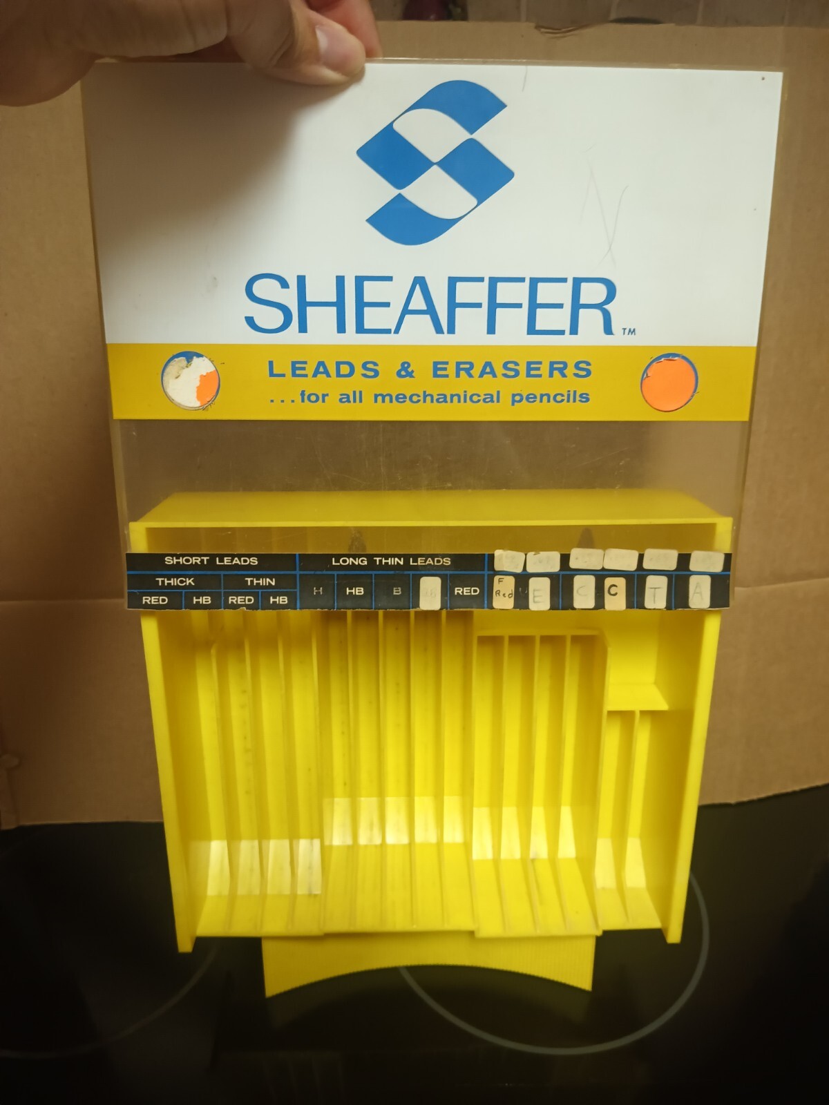 Vintage Sheaffer Leads & Erasers Mechanical Pencil Dispenser Store Display