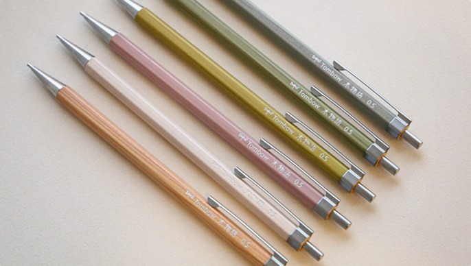 Tombow Ki Monogatari Wooden Mechanical Pencil 6 Color Set 0.5mm