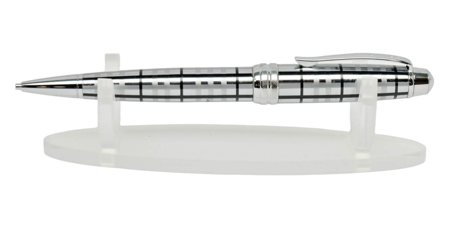 CROSS Bailey Polished Chrome Geometric Pattern 0.7mm Pencil with Gift Box