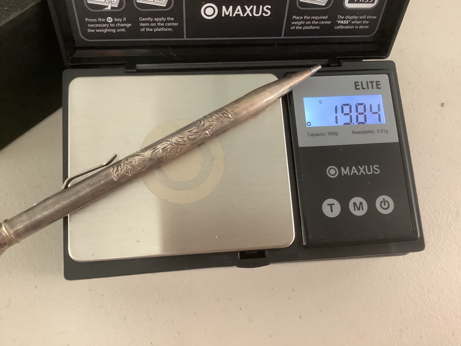 VTG 1938 Sterling Silver Wahl Ever Sharp Mechanical Pencil engraved 5” 19.84g