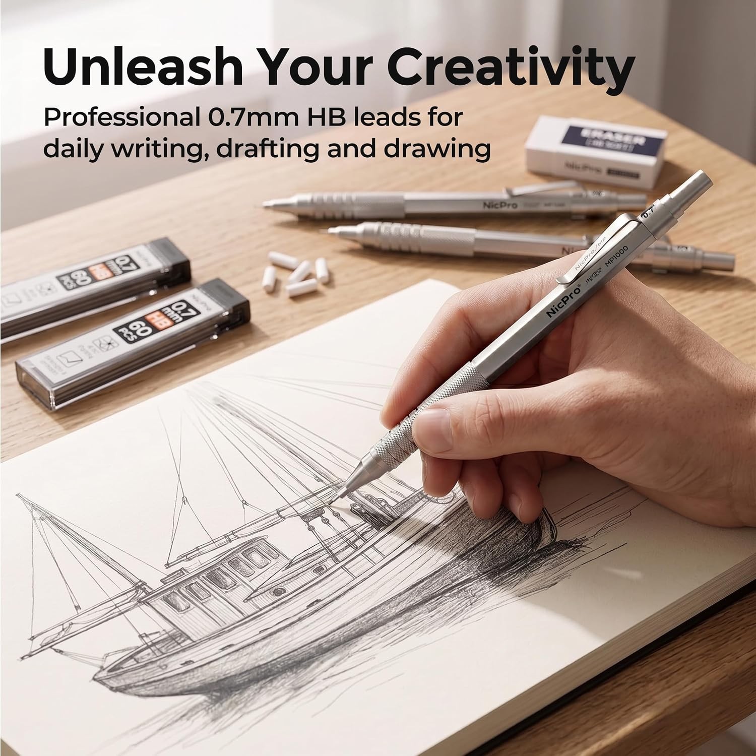 Professional Mechanical Pencils Set with Case