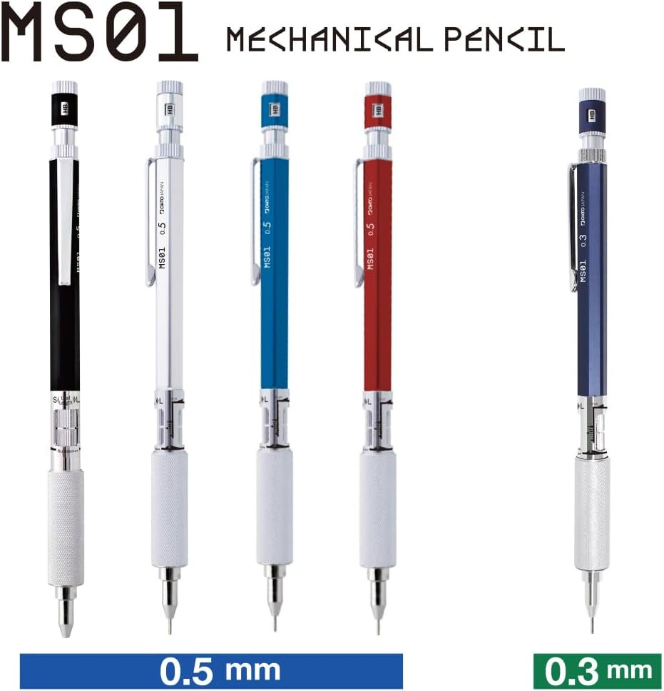 OHTO MS01 Mechanical Pencil, High-Functionality All-Metal Aluminum and Brass Bod