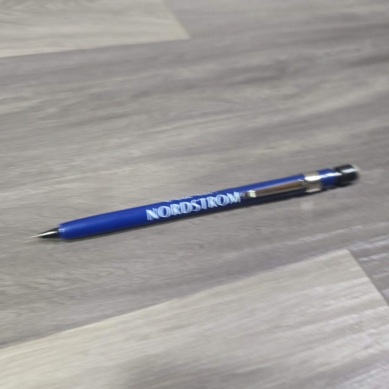 Vintage Nordstrom Mechanical Pencil Advertising Help Desk blue