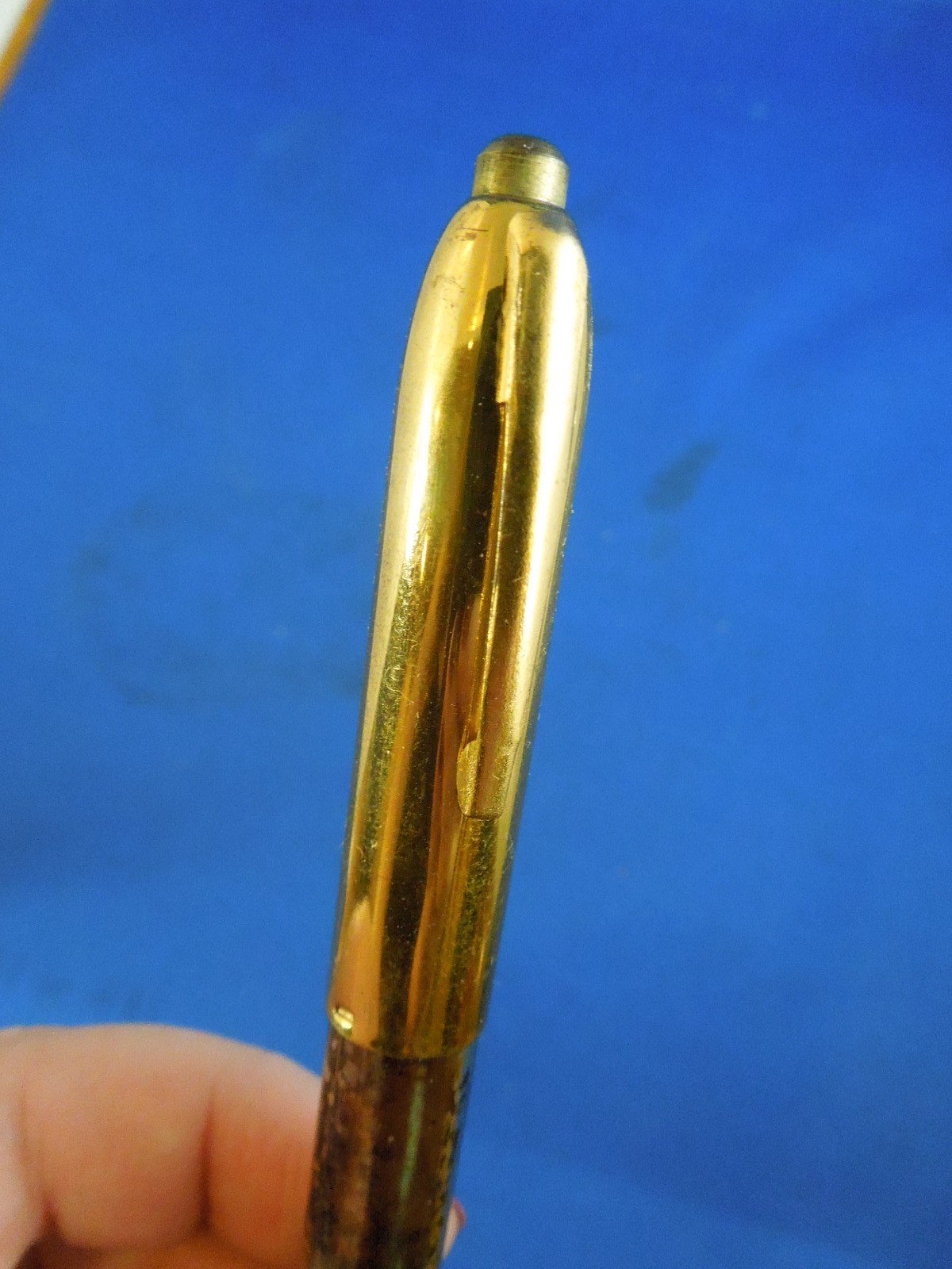 Vintage Mechanical Pencil Fancy Desk Pen Style Goldtone and Brown