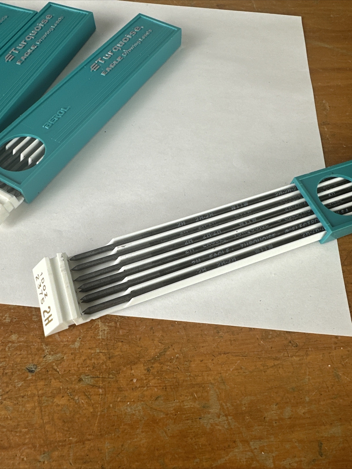 Berol Turquoise Eagle Drawing Leads Lot Of 5 Packs w/ 12 ea #2375 2H NOS