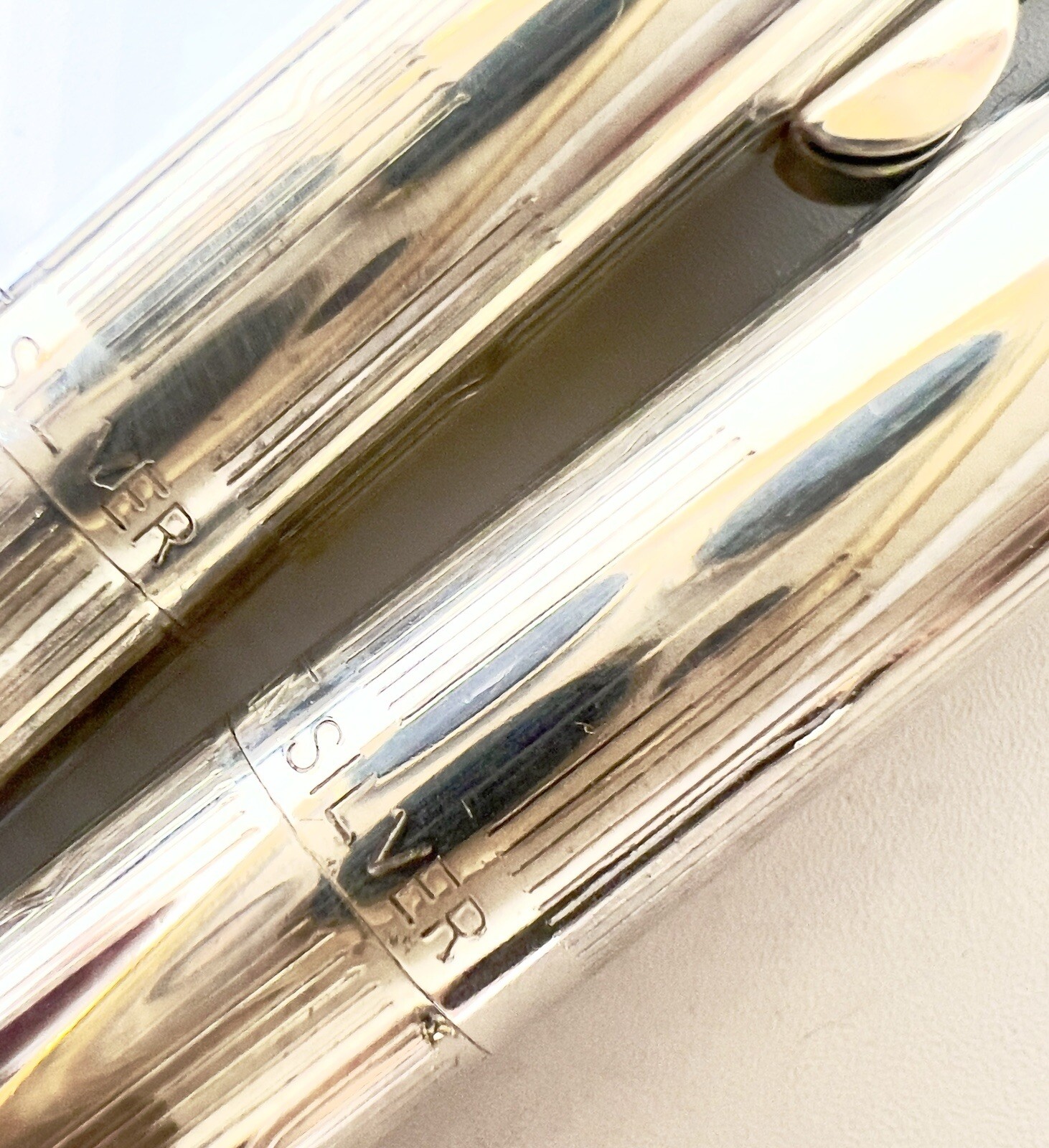 Newman Japan Sterling Silver Mechanical Pencil 0.5mm & Ballpoint Pen Set Box