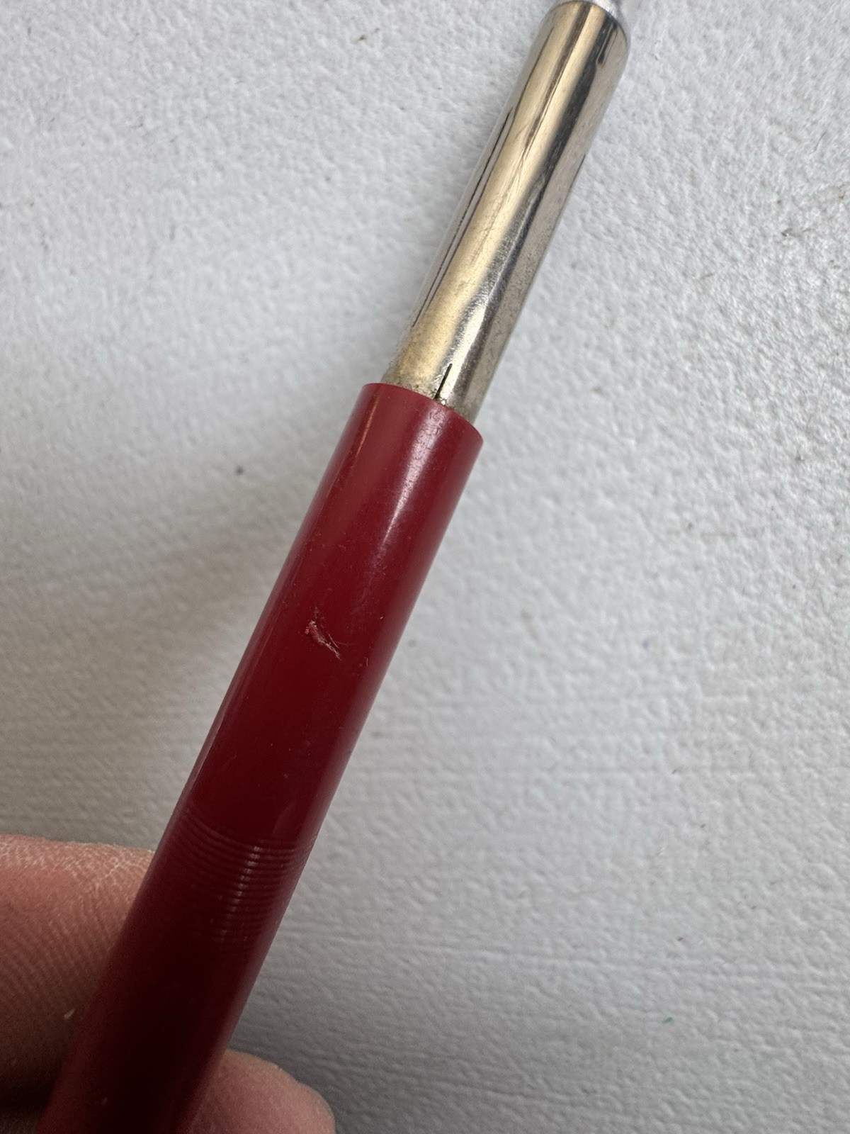 Vintage Sheaffer’s Mechanical Pencil Crimson Red & Pearl Marbled #150 USA Made