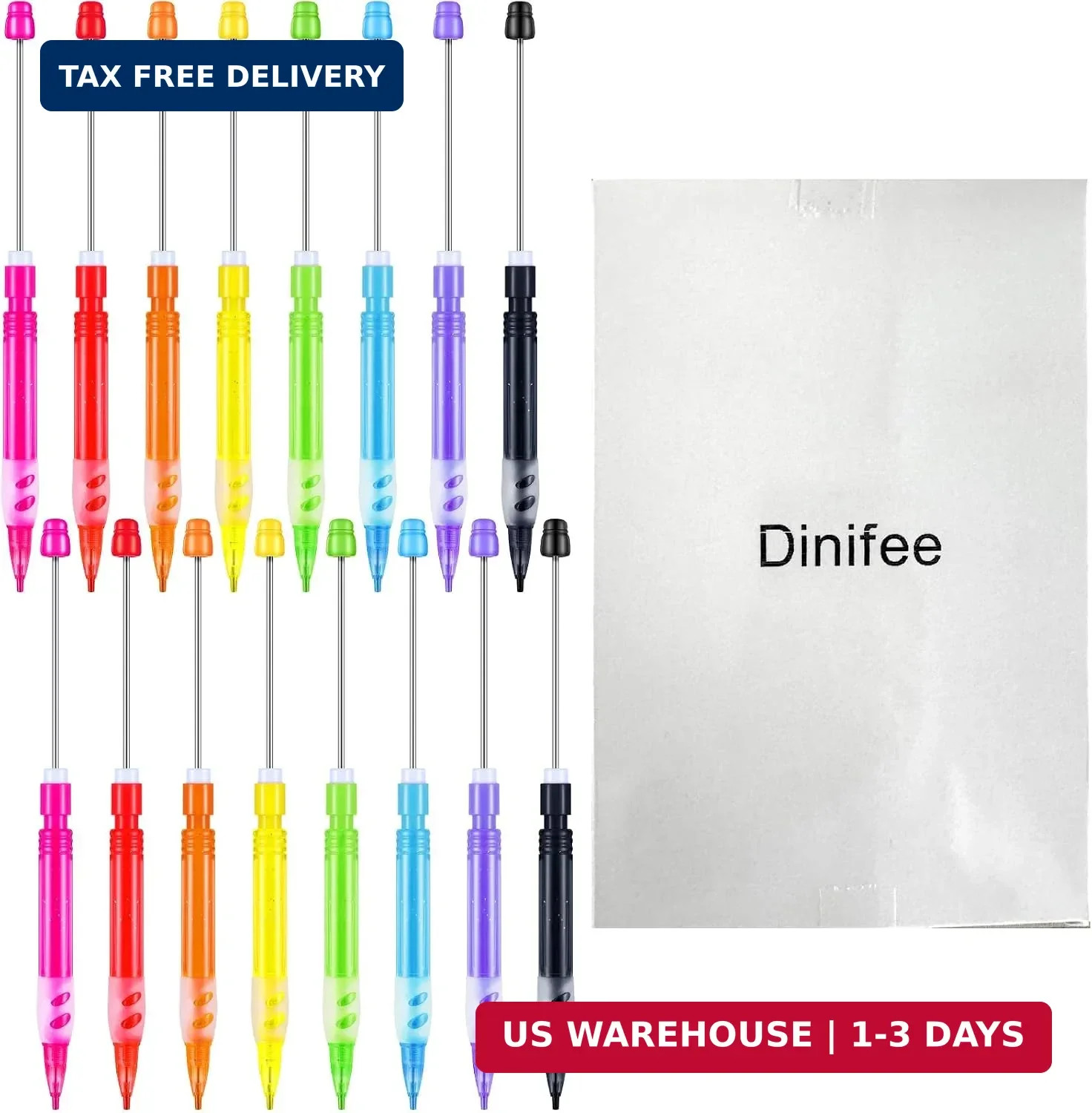 16 Pcs Beadable Mechanical Pencil Back to School Pens Mini Drawing Beadable Penc