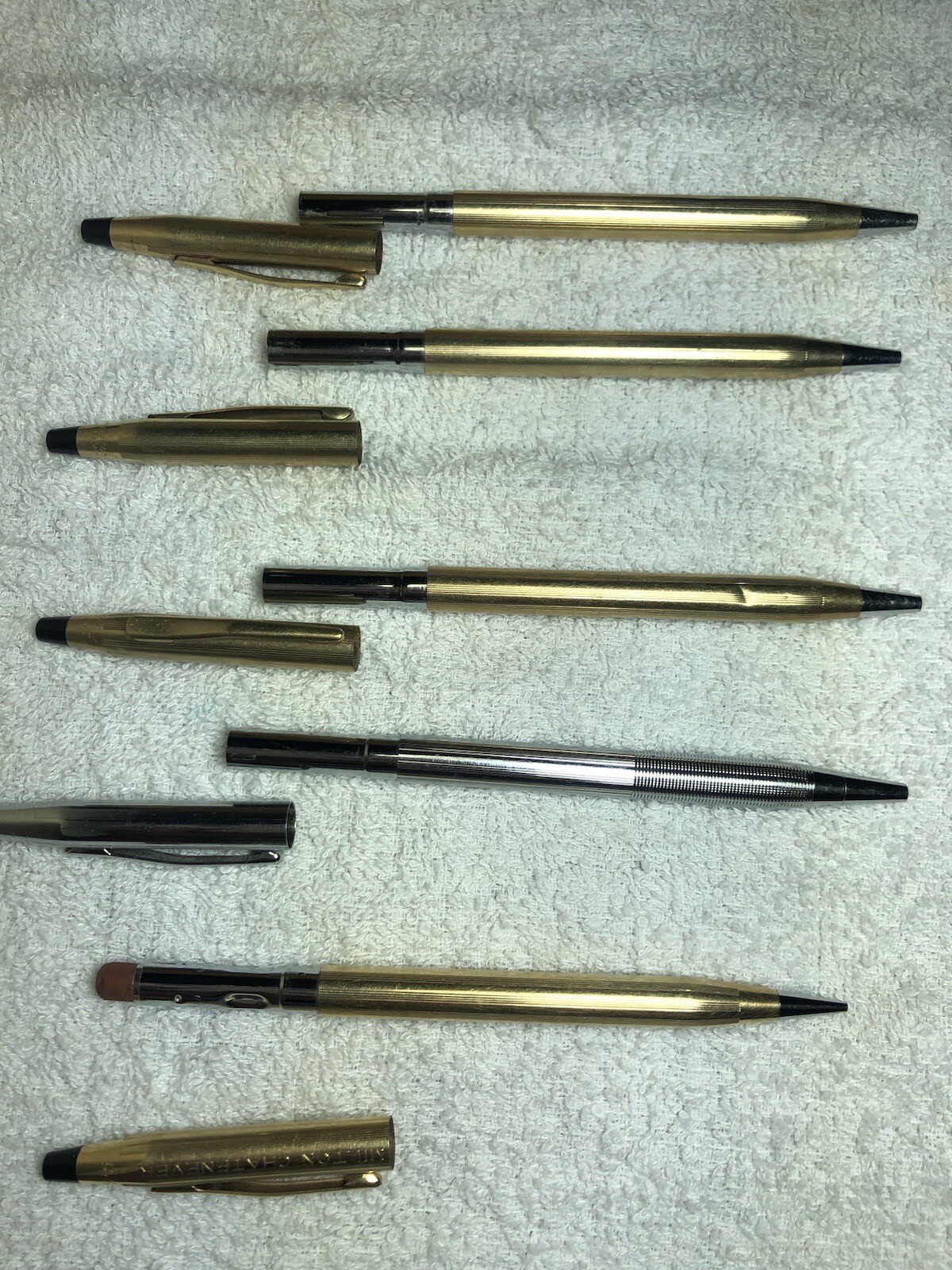 Vintage – Lot Of 5- Cross Pens & Mechanical Pencils – See Description 10kt 12kt