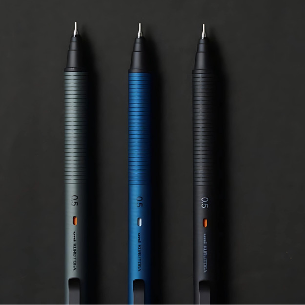 Mitsubishi Kuru Toga Metal Mechanical Pencil 0.5mm Silent Blue M5KH1P.10