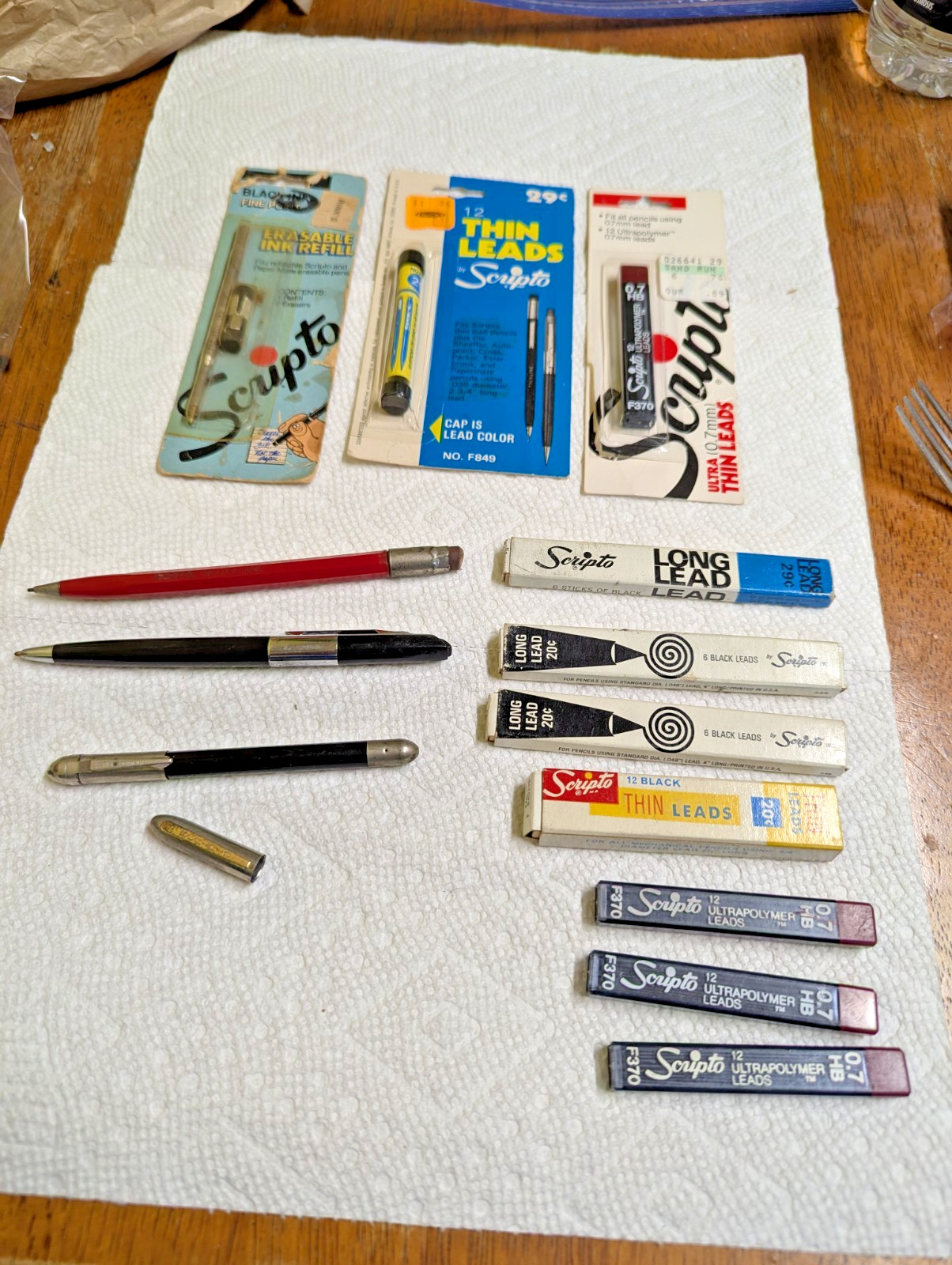SCRIPTO Mechanical Pencil Pen Leads Bullet New & Old Variety Lot