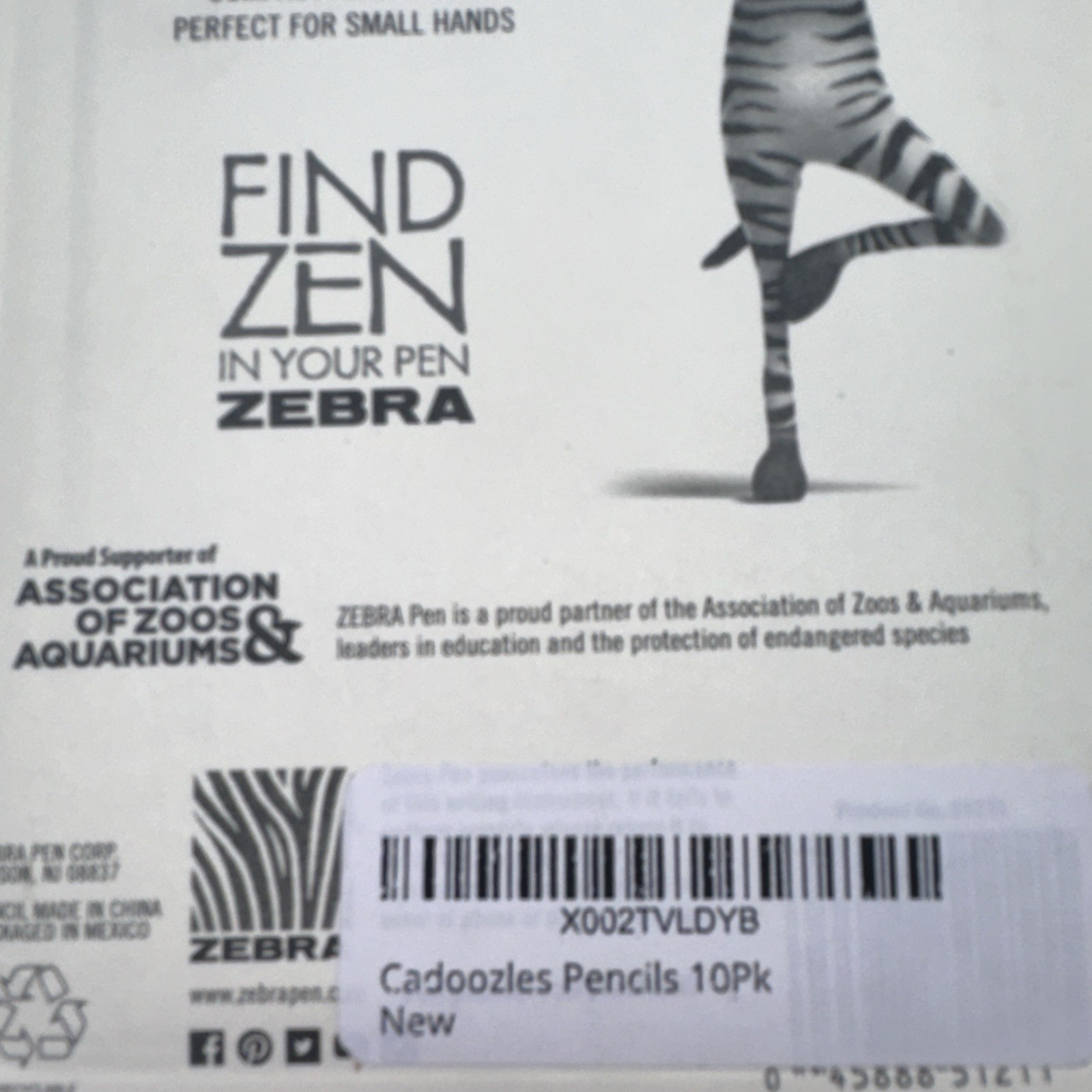 NEW 10 in pack Zebra Woodland Critters Cadoozles .9MM Mechanical Pencils #2 Z