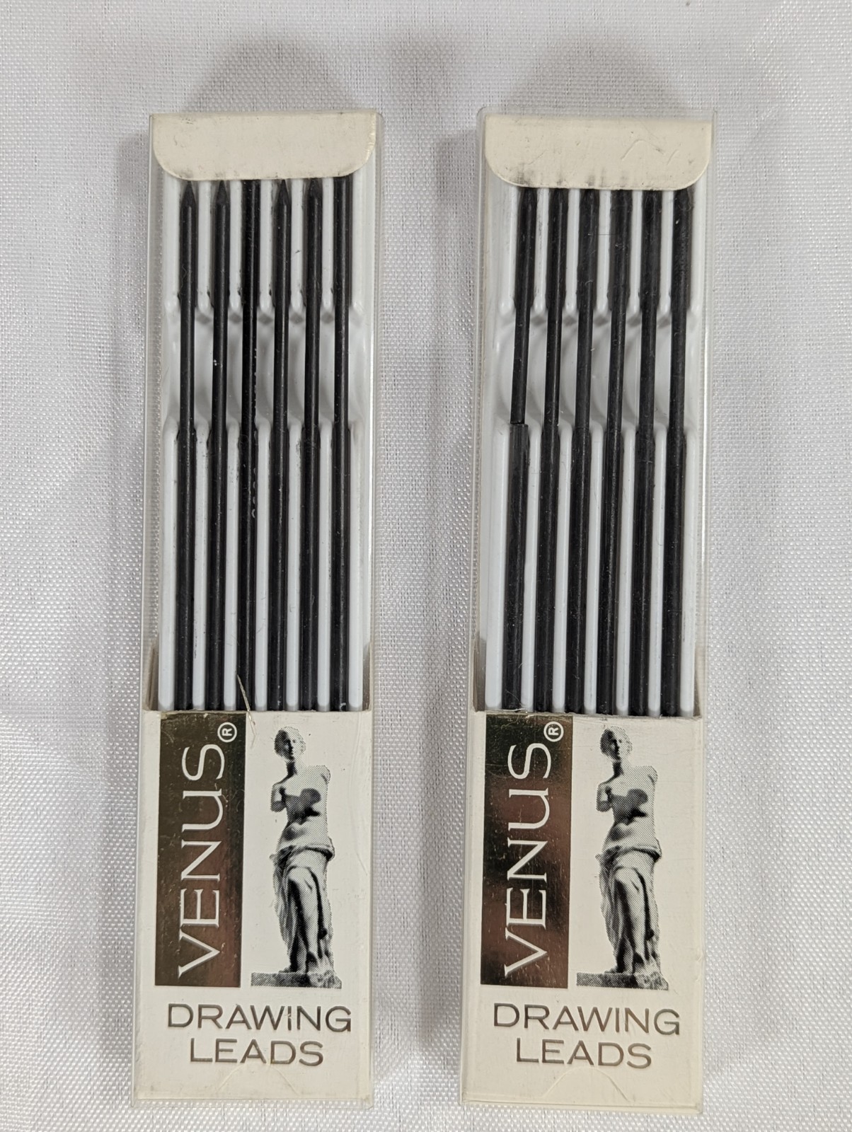 2 Vintage Venus Drawing Drafting Leadholders w/Venus Lead No 842 H & F