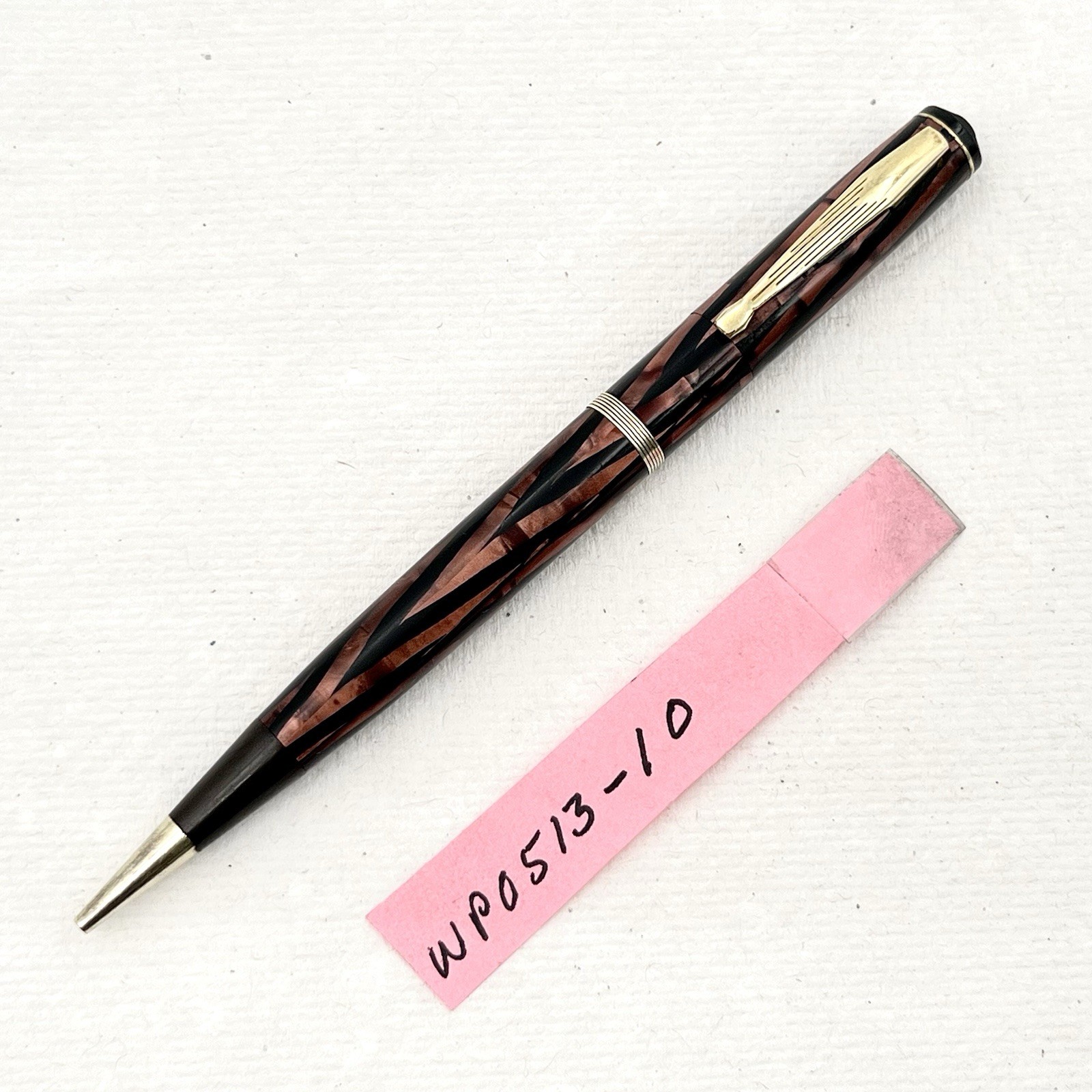 Waterman Copper Ray Celluloid Mechanical Pencil 5-1/8″ 1.1mm – Works