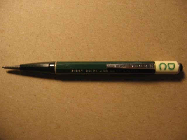 Vtg. Durolite Mechanical Pencil 1st Prize For Best Speech Dale Carnegie Course
