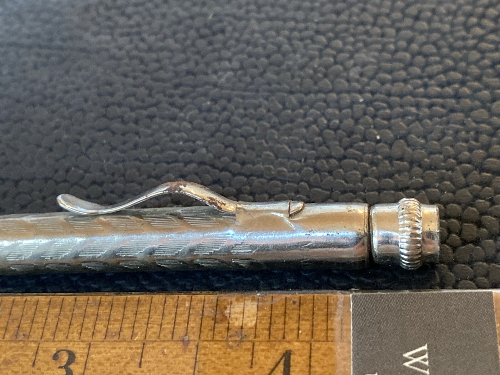 VTG 1920s/30’s Made In USA PAT’D Mechanical Pencil Silver Tone Twist Top AS IS