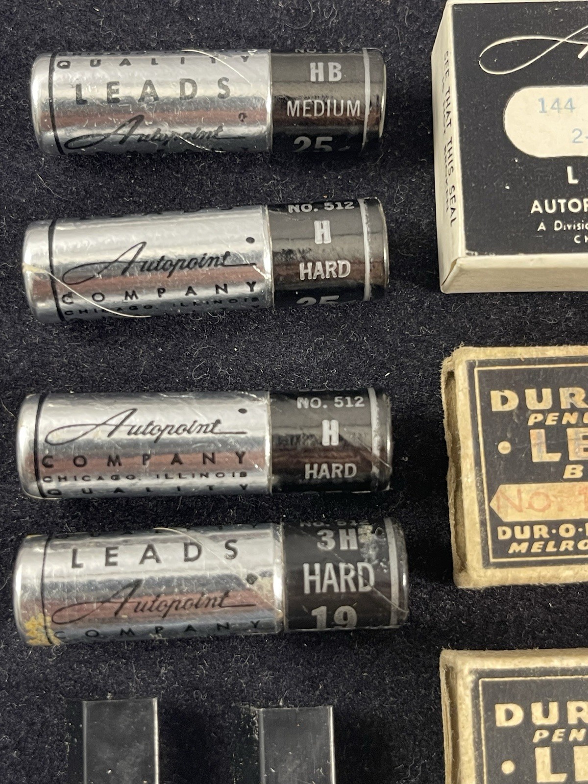 Vintage Mechanical Pencil Lead Lot Dur-O-Lite Pentel Autopoint Multi Size Eraser