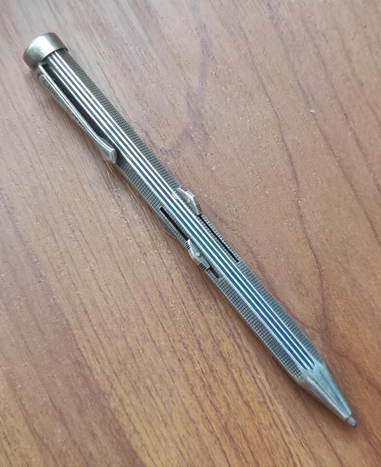 🔴CERIA 4 Colours Propelling Pencil for 1.18mm Refills, SILVER 935🔴 GE logo