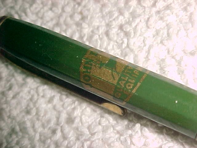 4 PENCILS vntg JOHN DEERE – GULF OIL TOP – U S S RUPERTUS NAVY and PETER PEN
