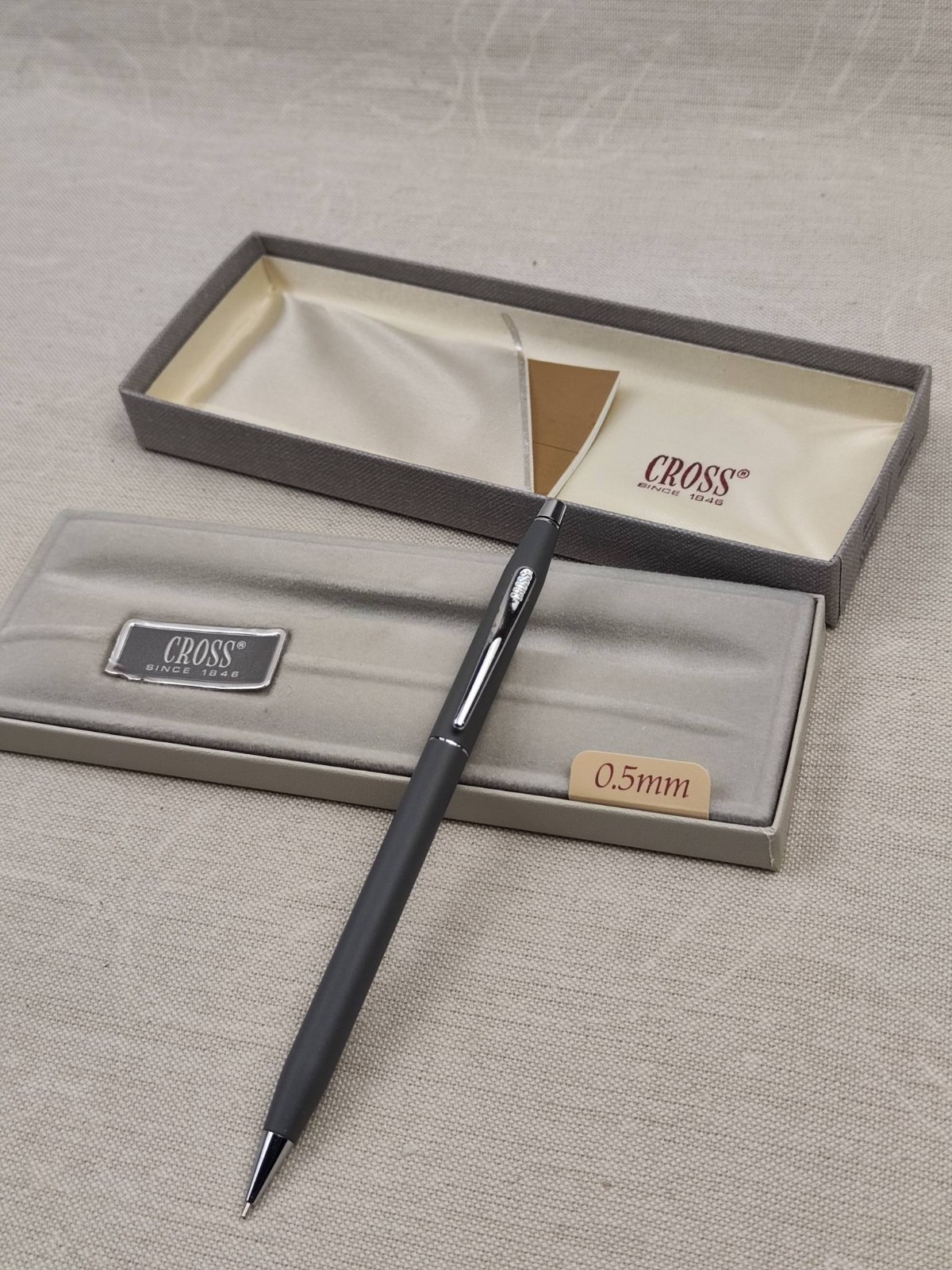 NOS Vintage Cross Classic Century Satin Matte Gray 0.5mm Mechanical Pencil