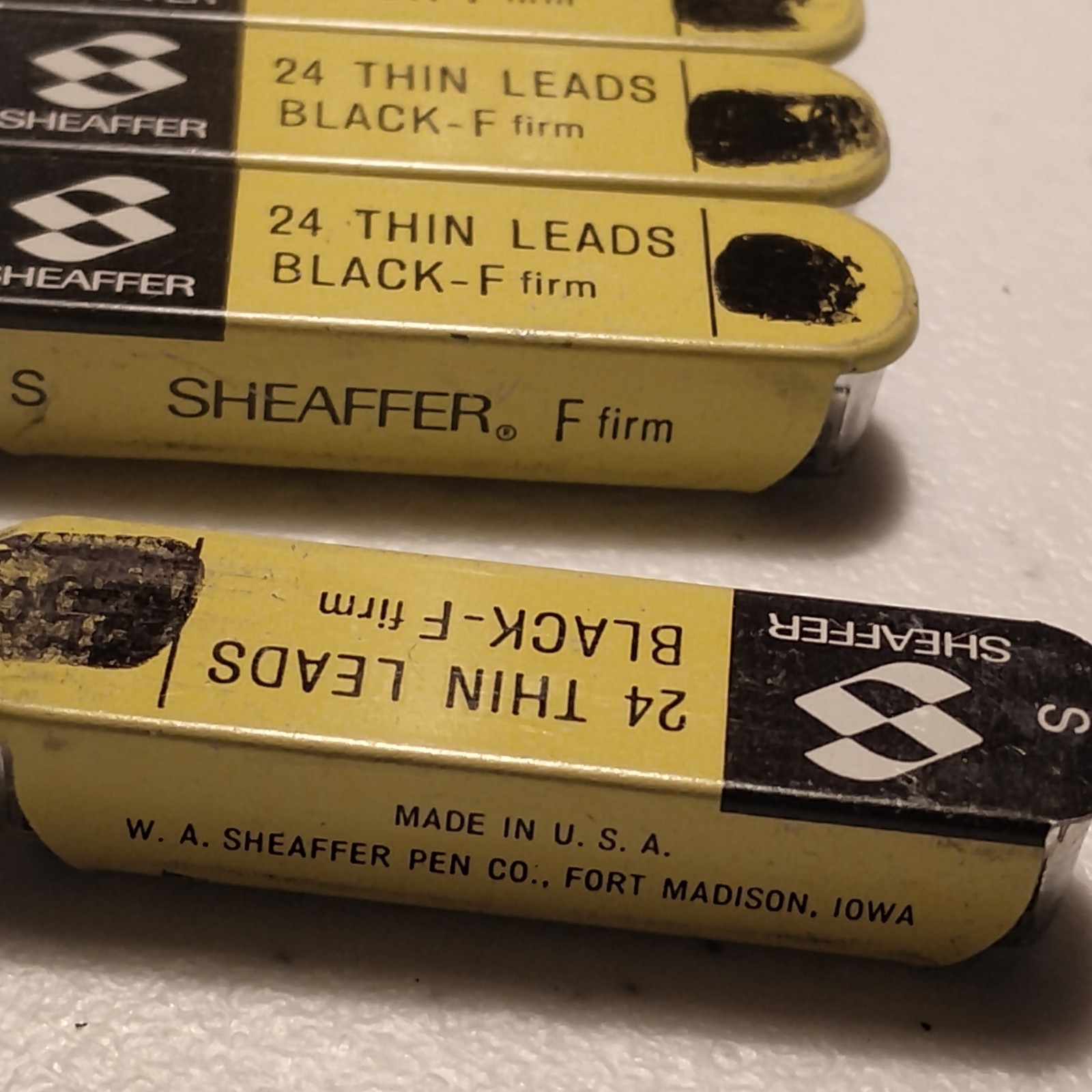 Vintage Sheaffer Mechanical Pencil Leads Lot with Original Box & 5 Unused Tins