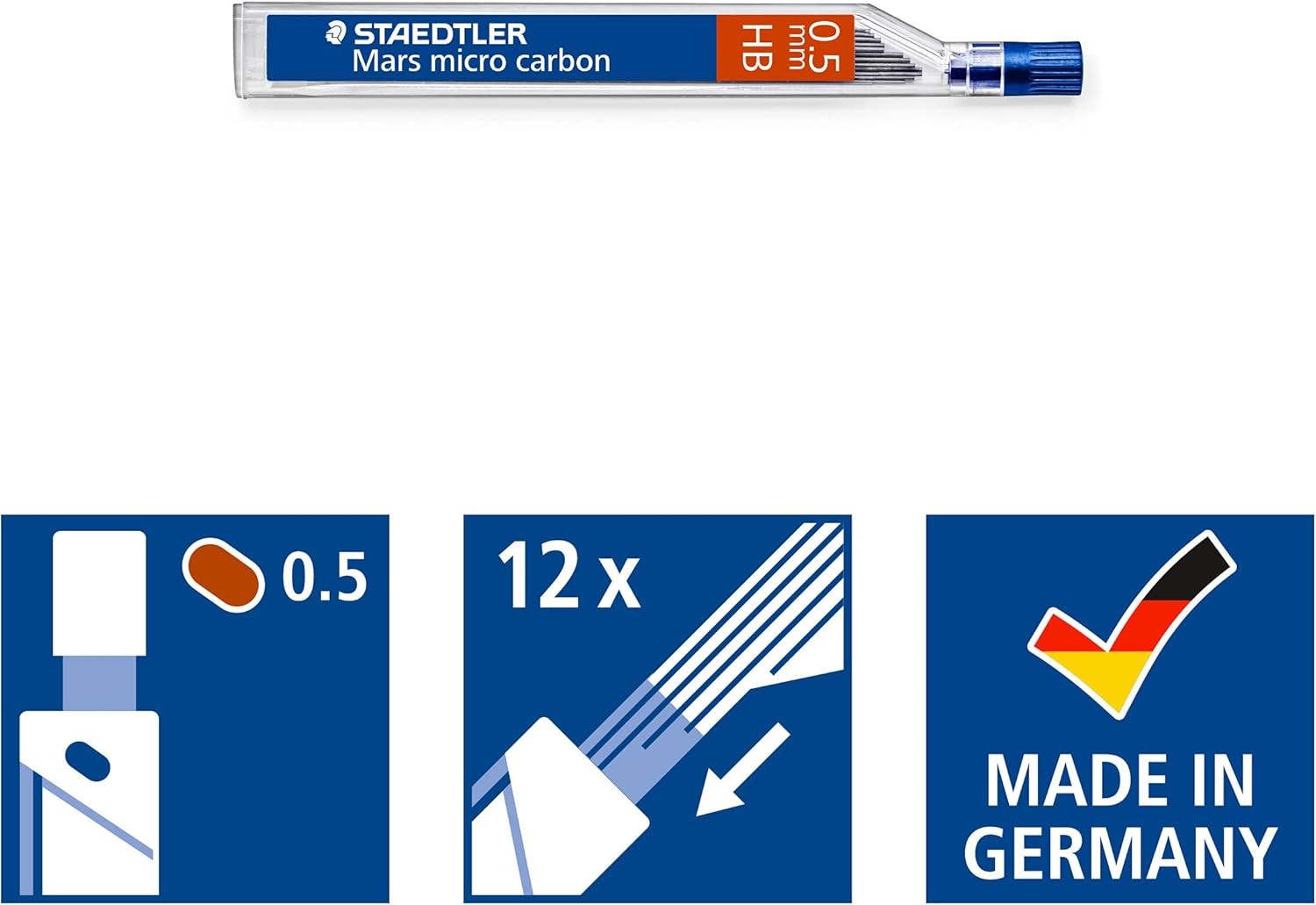 Staedtler Mechanical Pencil Refill Micro Carbon 0.5mm HB
