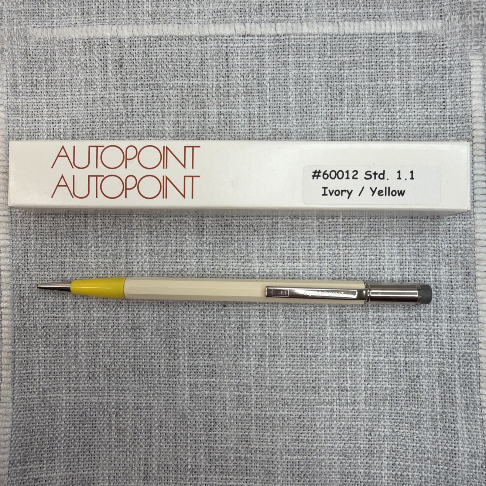 Autopoint Mechanical Pencil 60012 STD. 1.1 Ivory/yellow IN BOX