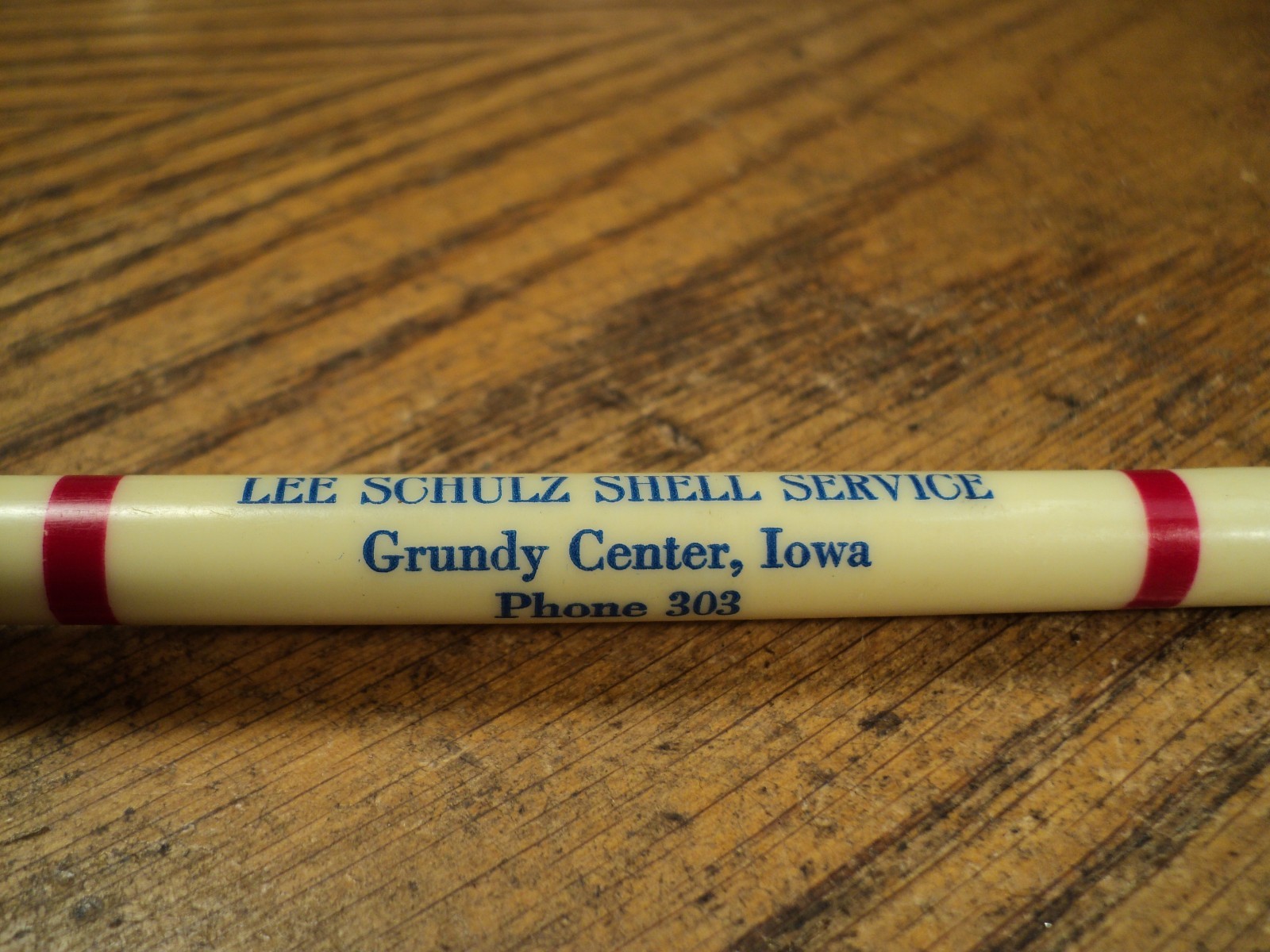 Vintage Mechanical Pencil Lee Schulze Shell Service Grundy Center Iowa.