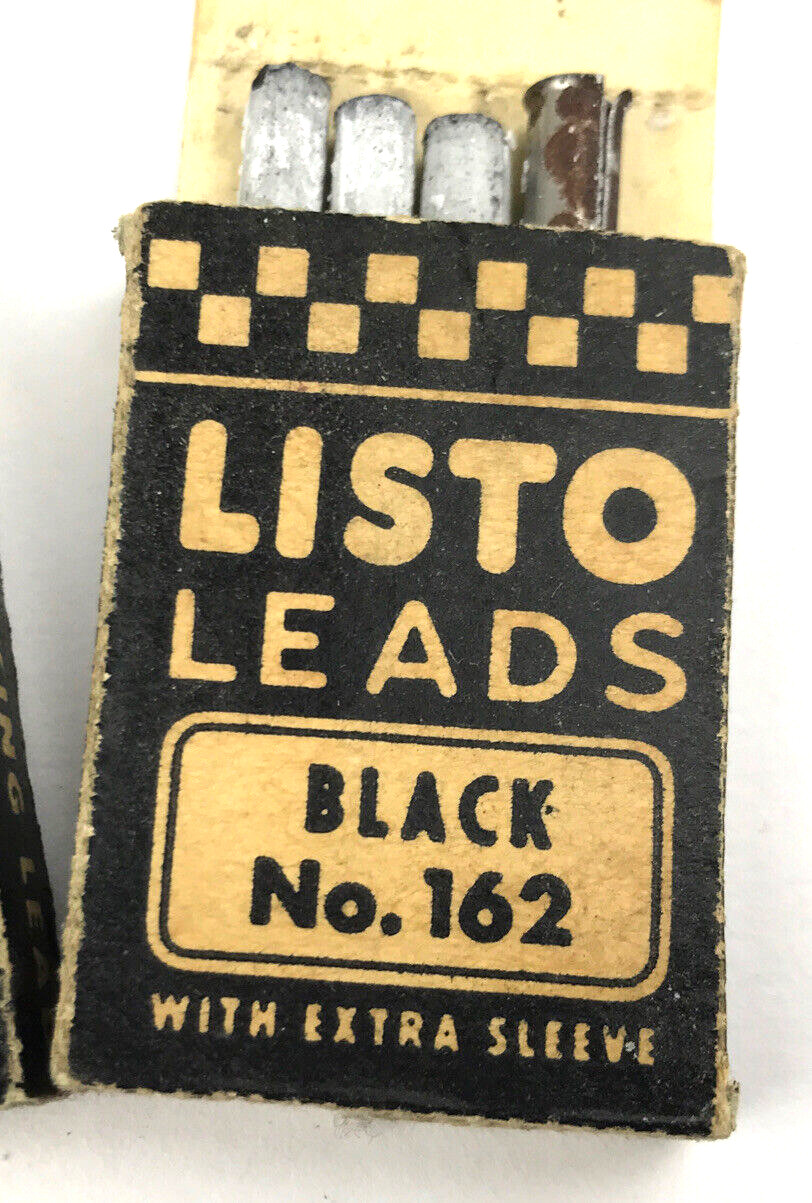 Vintage Listo Pencil Corp Replacement Leads Black No 162 Lot of 3 Boxes USA