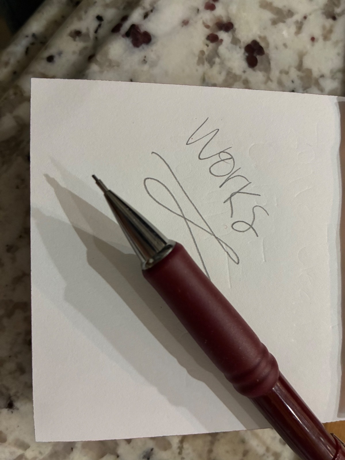 Pentel Mechanical Pencil QE517 Japan Burgundy 0.7 Twist-Erase Metal Tip VTG Rare
