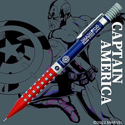 Pentel Smash Marvel Captain America Kitera 0.5mm Mechanical Pencil Q1005 Japan