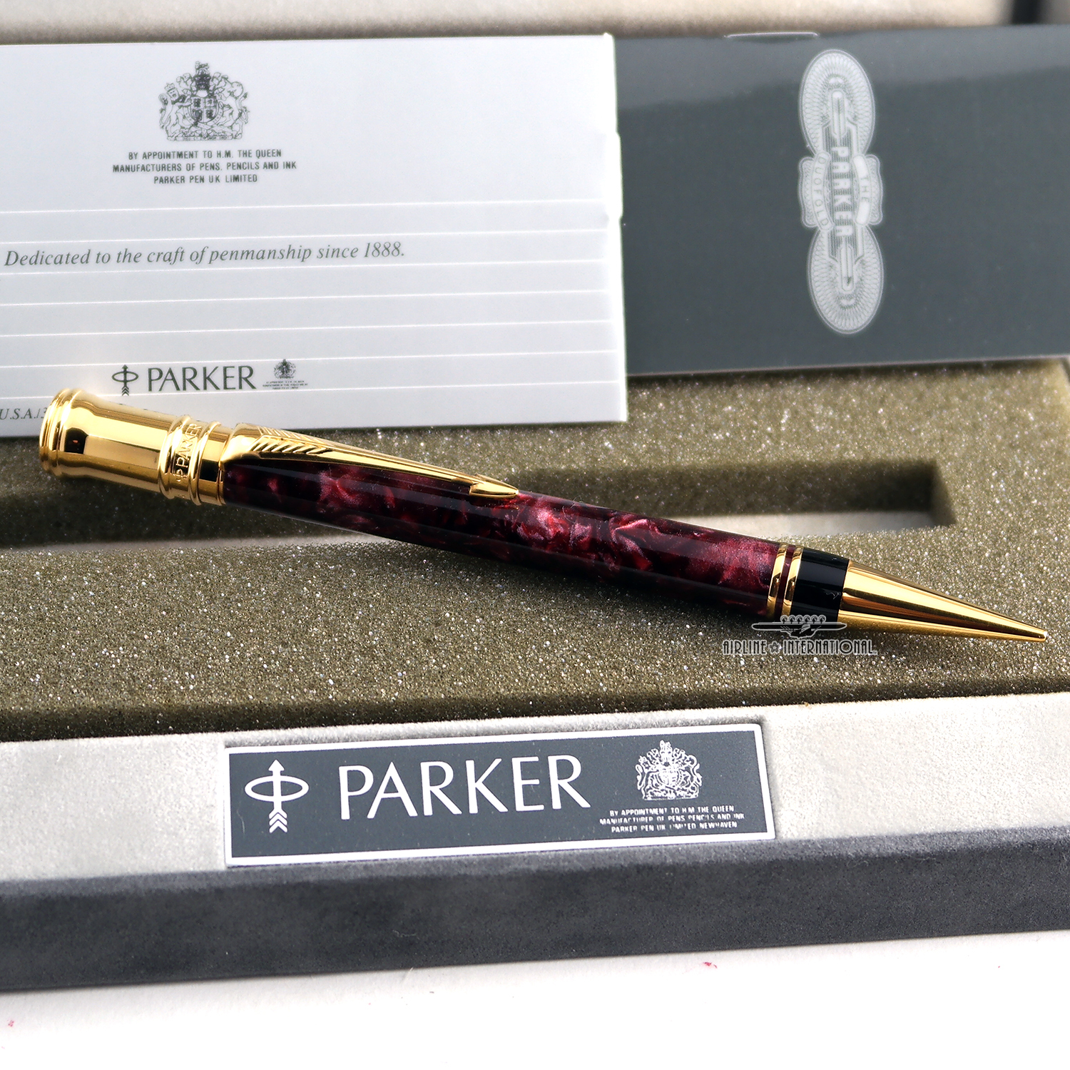 Parker Duofold Maroon .9mm Mechanical Pencil WITH BOX!!