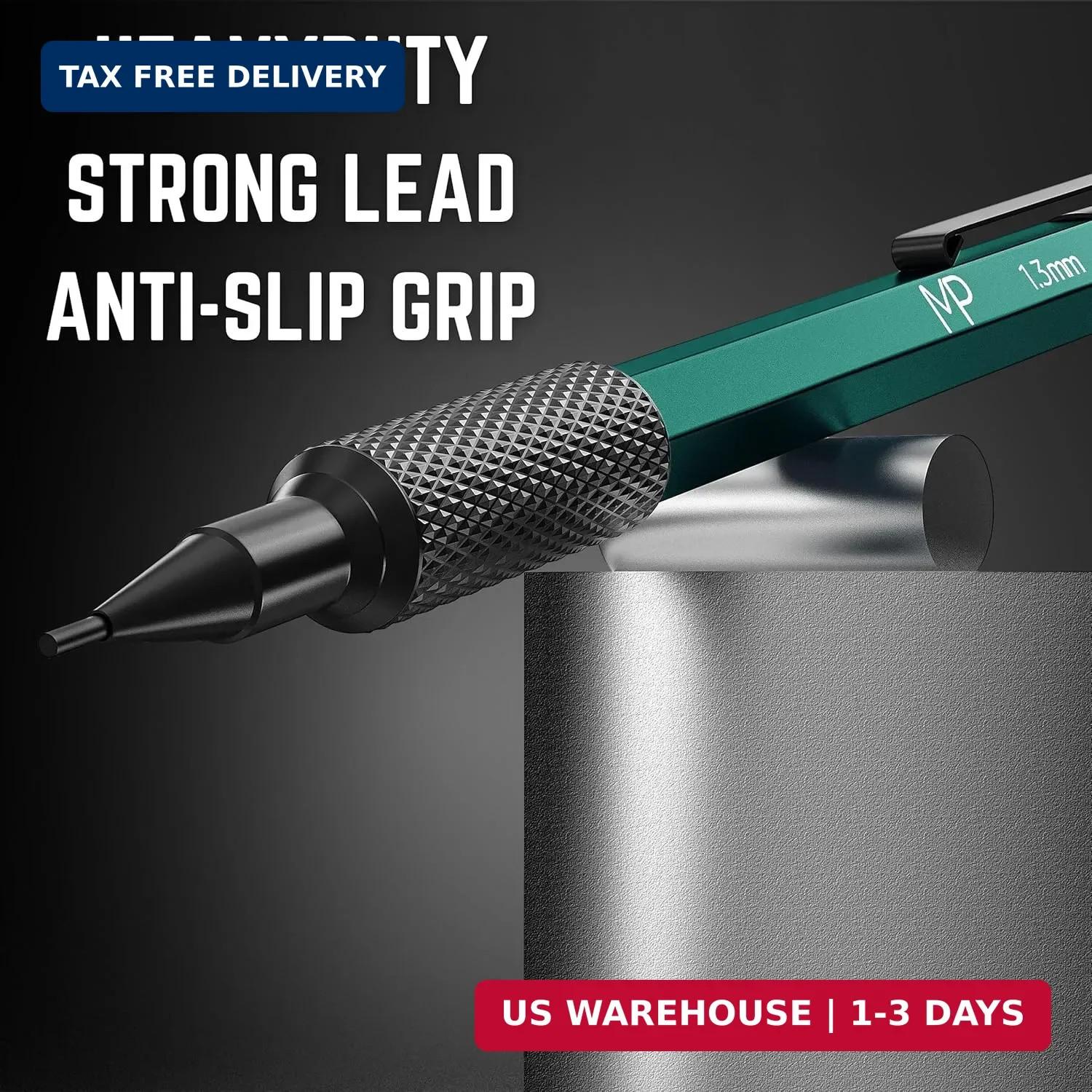 Mr. Pen- Metal Mechanical Pencil Set with Lead Refills & Erasers, 3 Pack | 1.3 m
