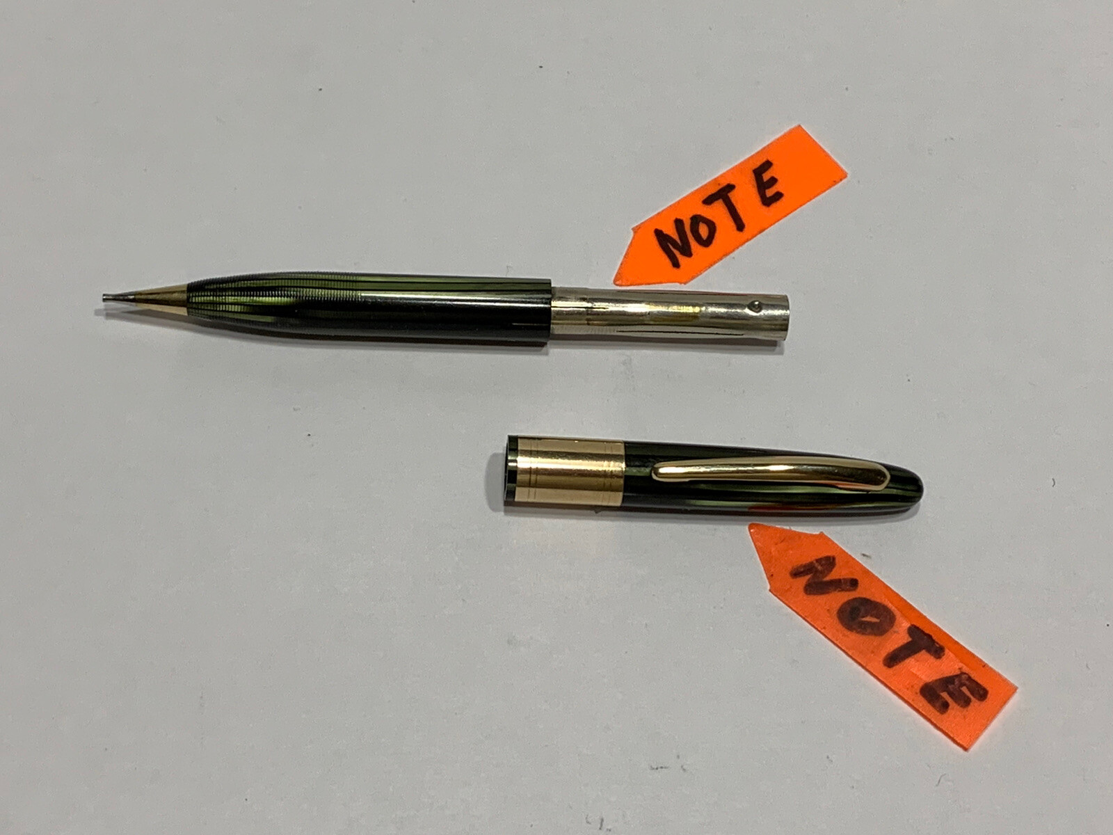 Sheaffer Green & Black Gold Trim Gold Band Mechanical Pencil Twist Active