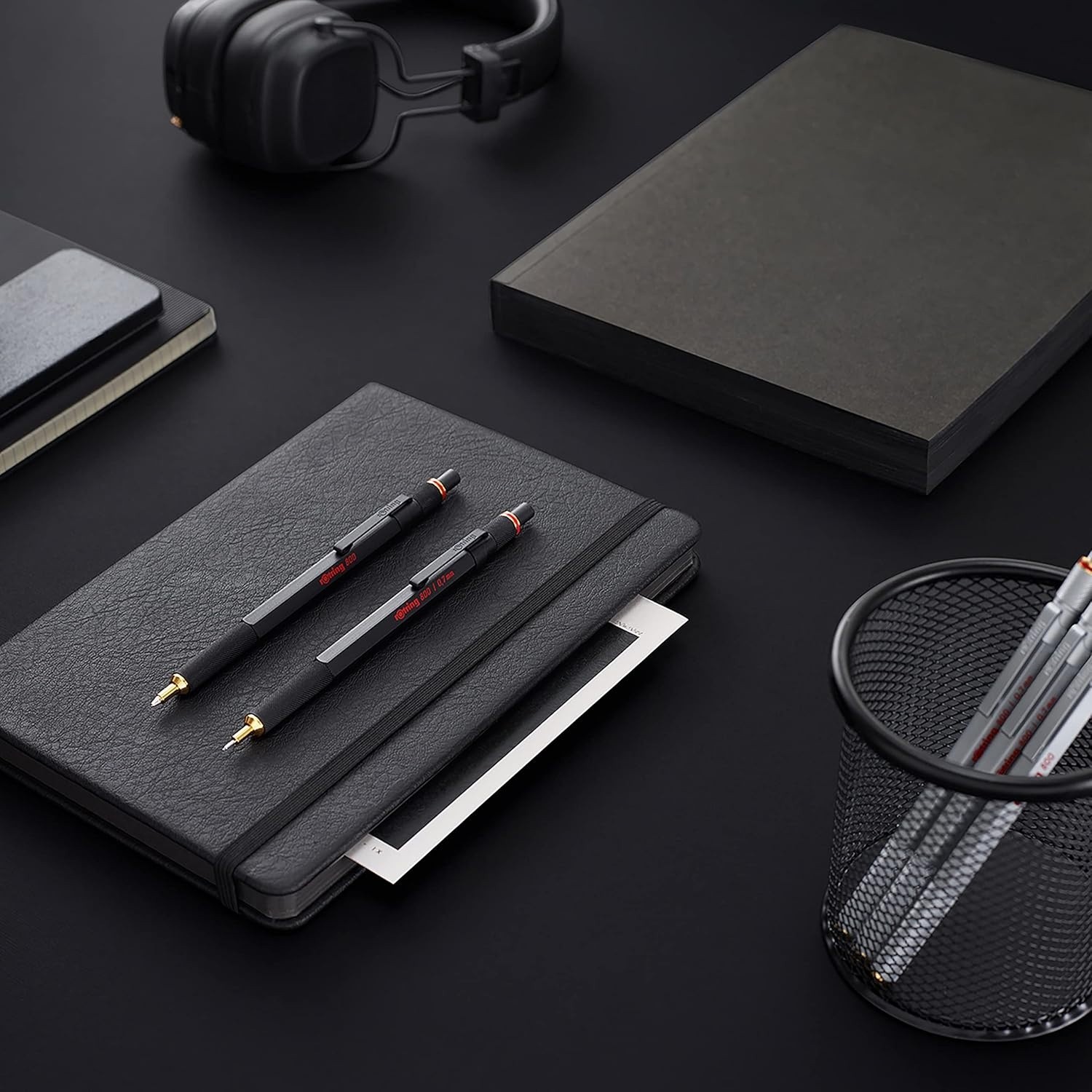 rOtring 800 0.5mm Retractable Metal Mechanical For Drafting Pencil, Black Barrel