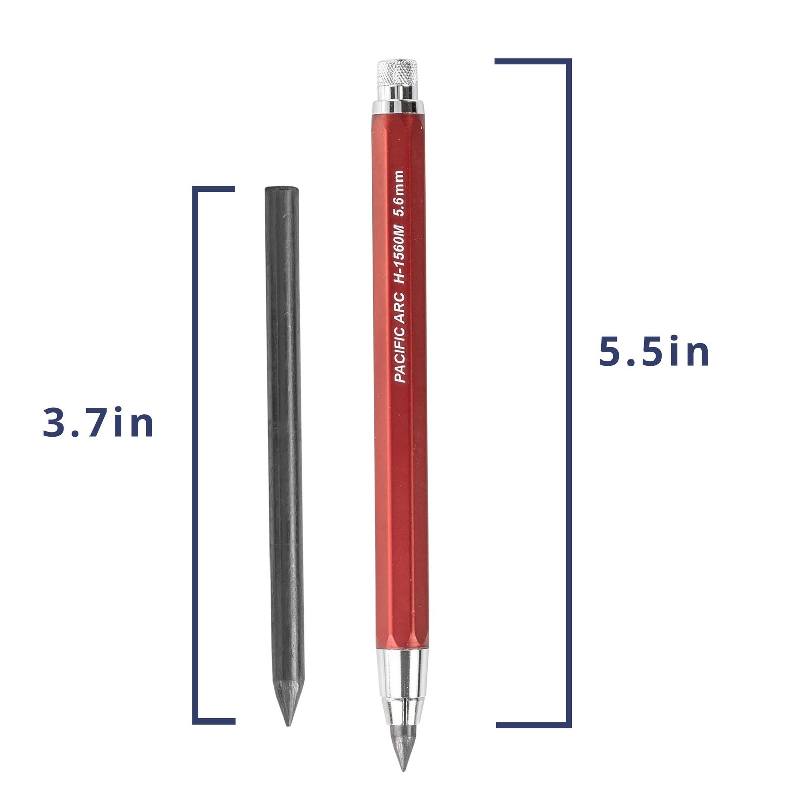 Premium Red Technical Stainless Steel 5.6mm Clutch Lead Holder