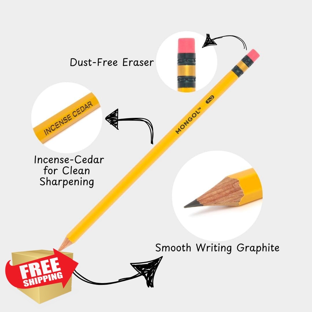Mongol Pencil #2 144-Pack Pre-sharpened