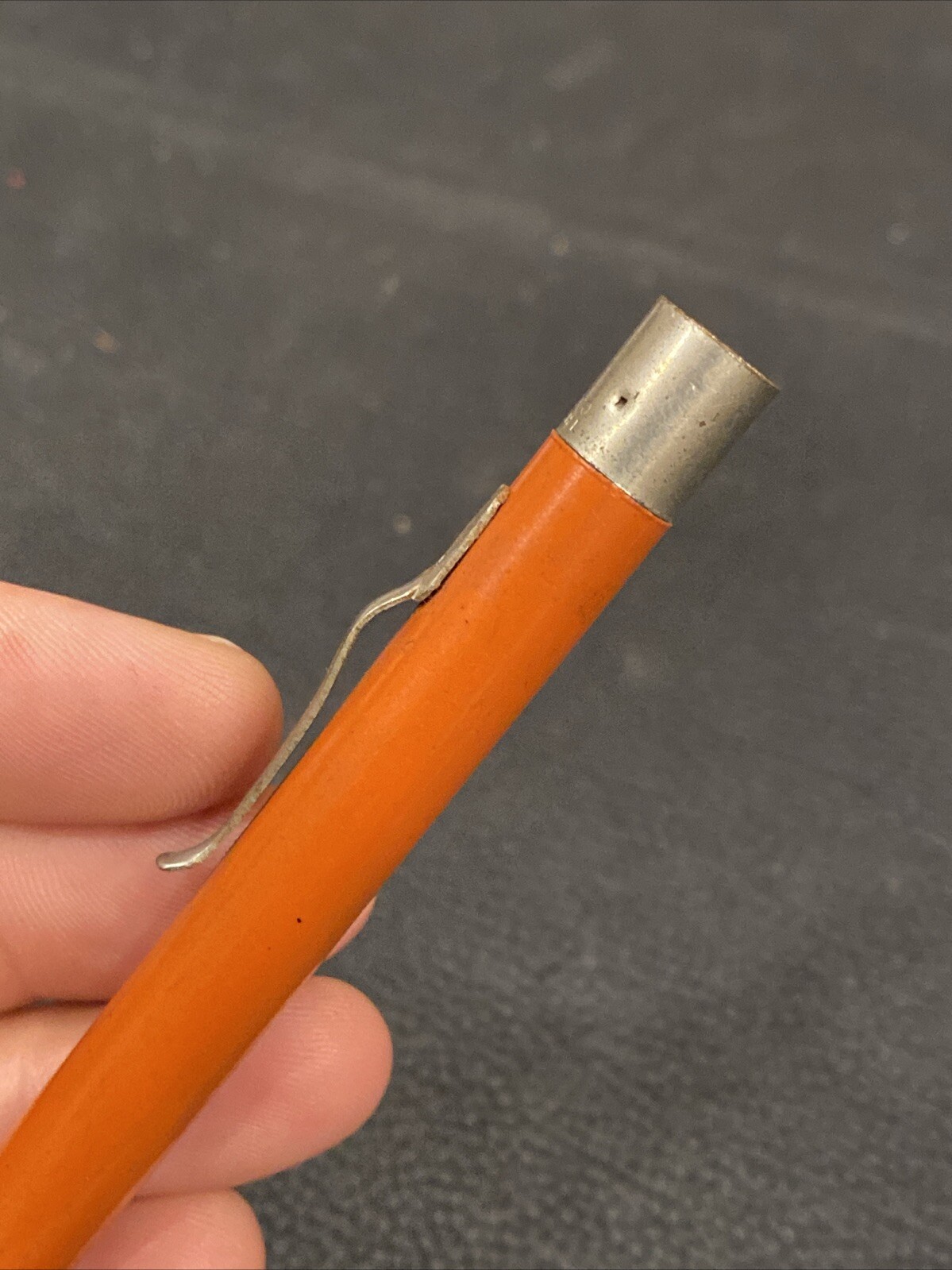 VTG Blue and Silver Welsh Mfg Co Working Mechanical Pencil Antique ORANGE AS IS*