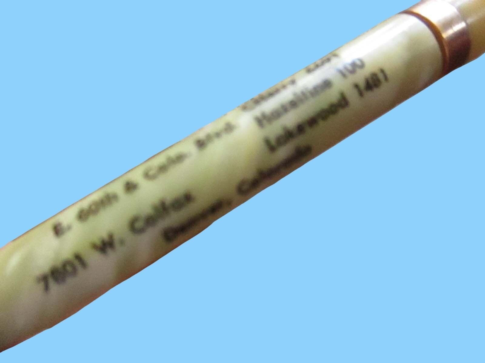 Vintage Ritepoint Advertising Pencil Hast Lumber Co. Yellow Swirl Barrel