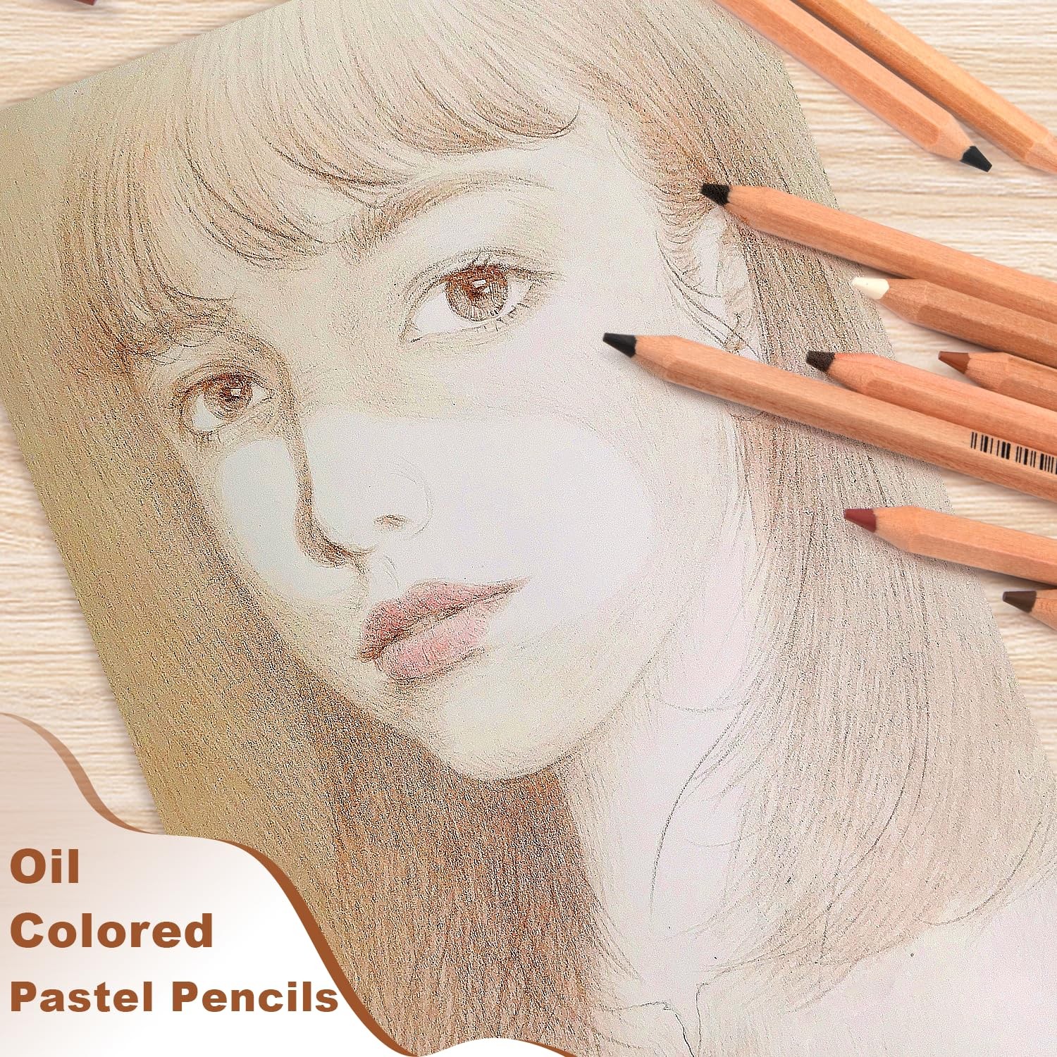 ofone Skin Tone Colored Pencils, 12 Colors Pastel 1 Count (Pack of 12),