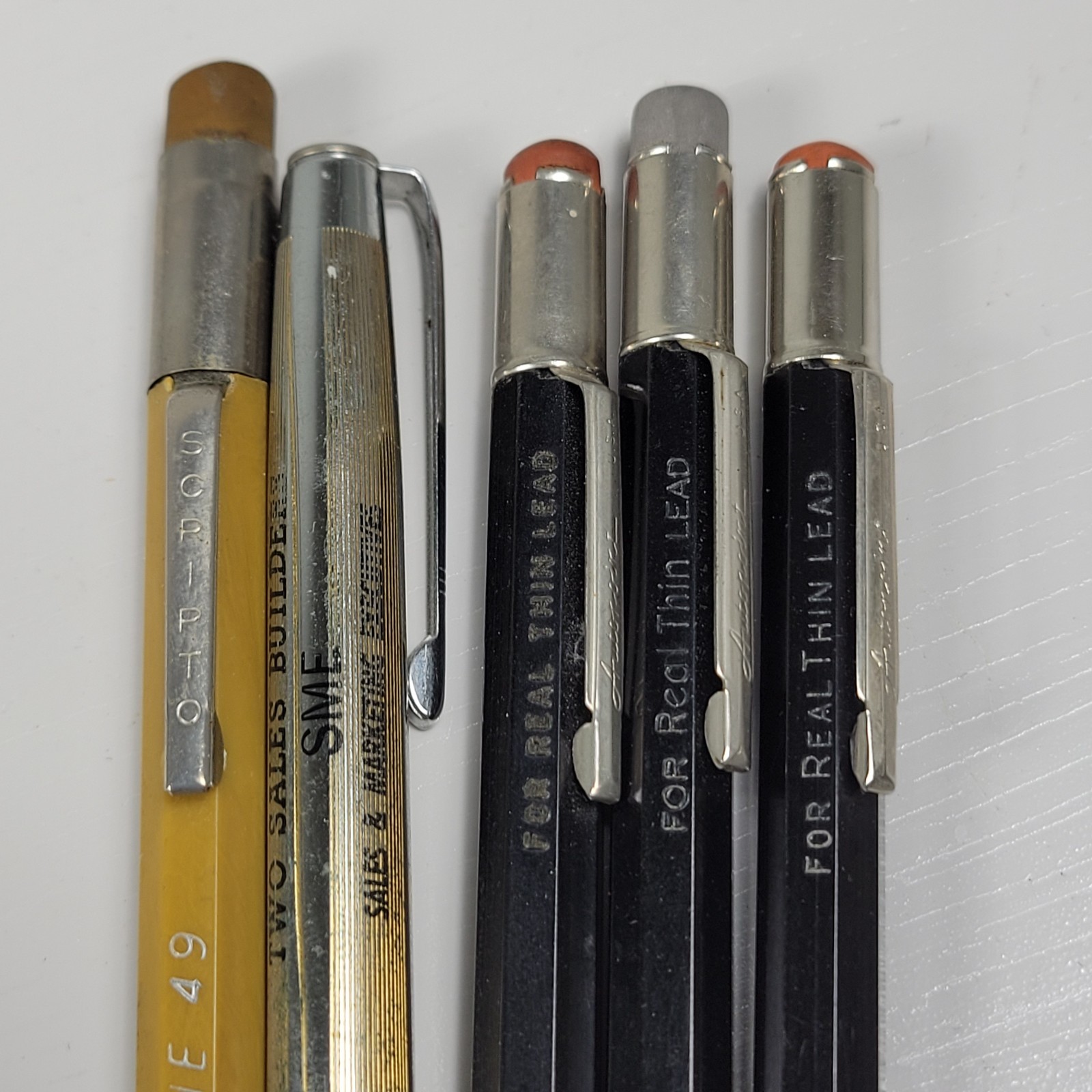 11 Vintage Mechanical Lead Pencils with 13 Boxes of Lead
