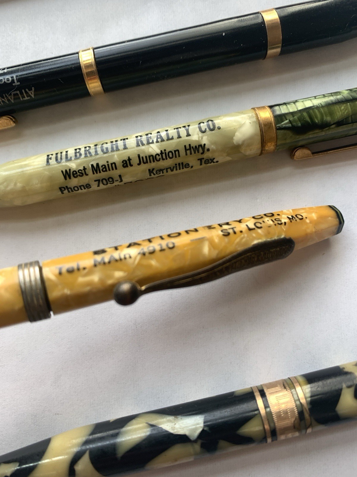 6 Lot Vintage Advertising Celluloid Mechanical Pencils RediPoint Wings Skinner