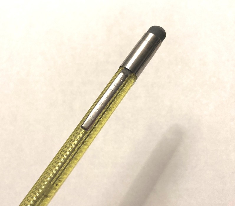Scripto Vintage Mechanical Twist Pencil Yellow with Eraser Top and Pocket Clip