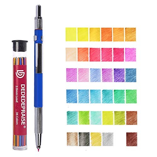 Color Pencil Lead ，36 Thick Refills Core Colored Automatic Drawing 2mm Assort…