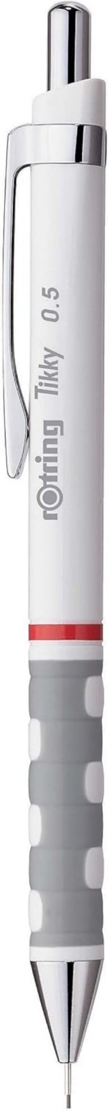 0.5mm Tikky Mechanical Pencil in White – Lead Advancement & Eraser Combo