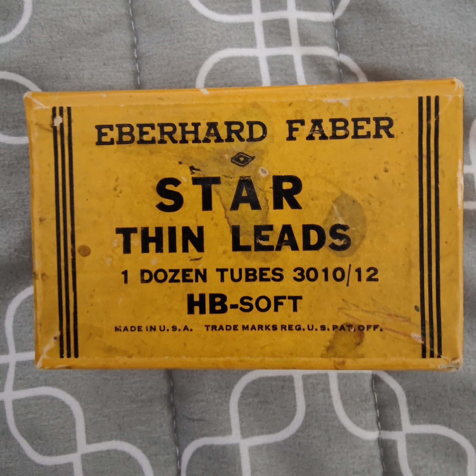 Vintage Eberhard Faber Star Thin Leads Tubes 3010/12 HB Soft Made in USA