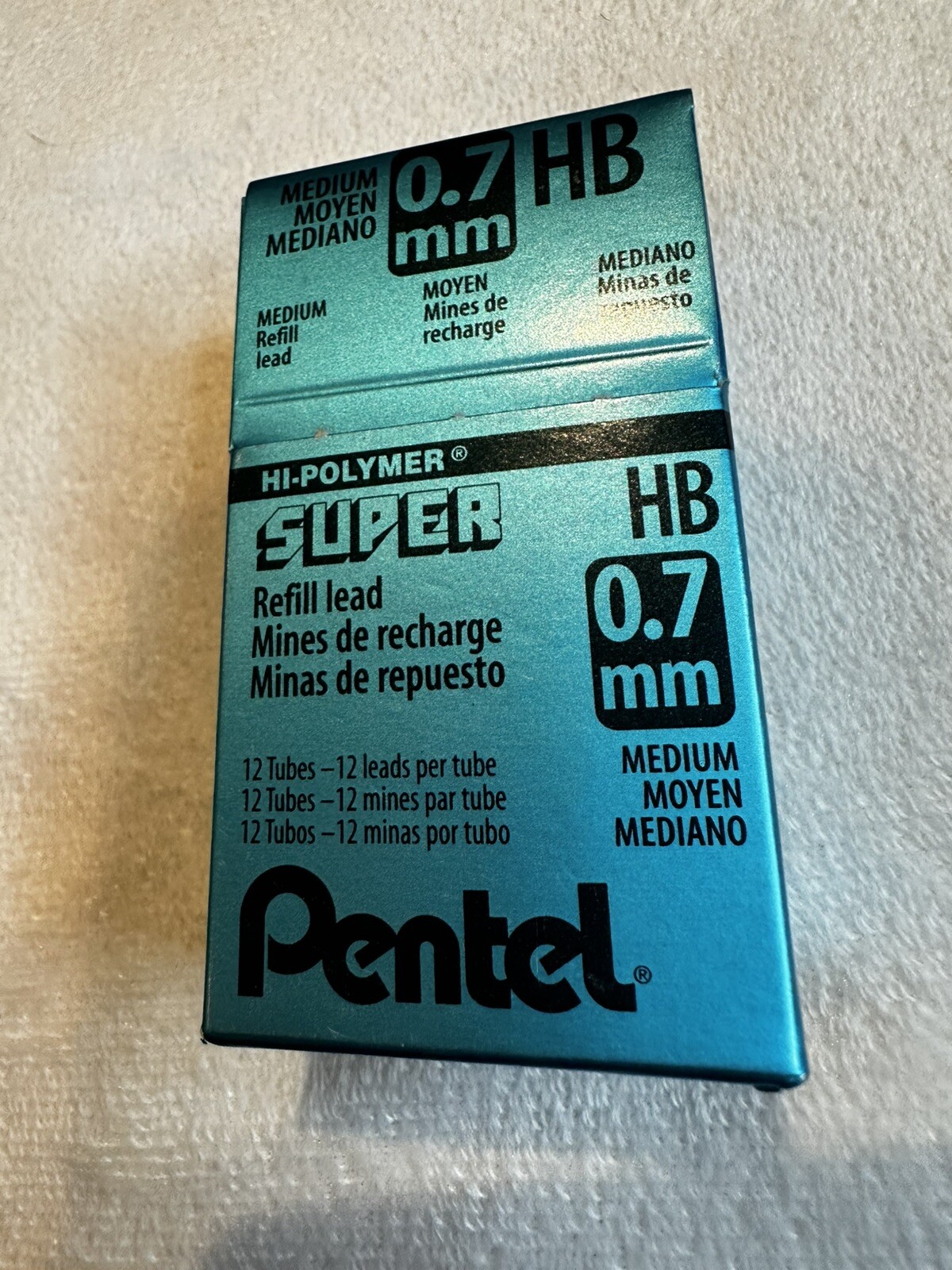 PENTEL 0.7 MM HB REFILL LEADS 11 TUBES WITH 12 LEADS IN THE TUBE