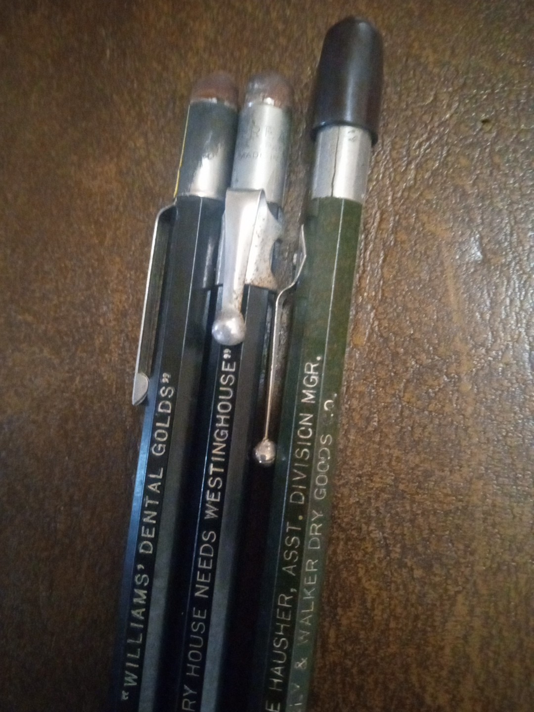 Vintage Realite Mechanical Pencils Lot Of 3 USA Light Damage Works Great Rare