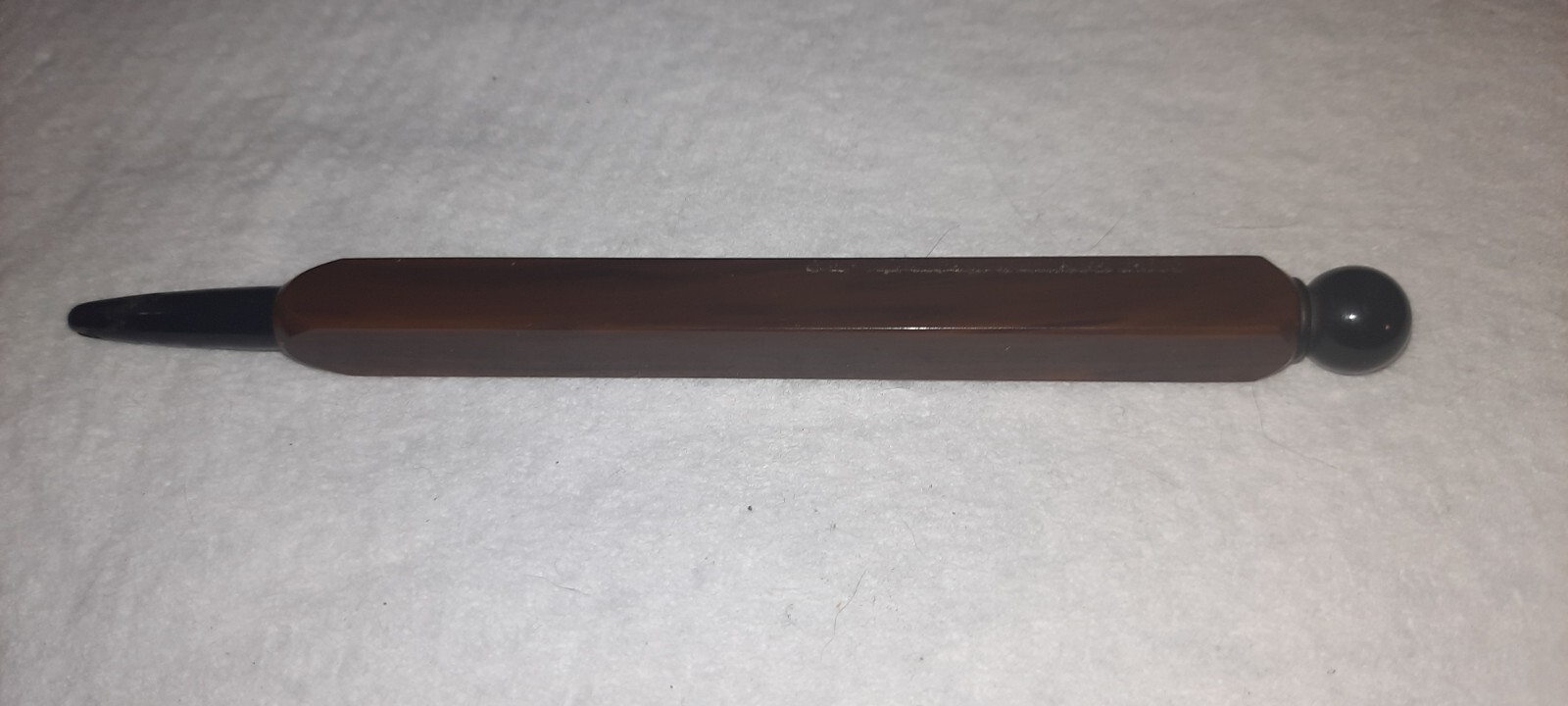 Unmarked BAKELITE? Brown & Black Square Working Mech Pencil